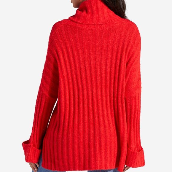 COZY TURTLENECK SWEATER RED. Winter & Fall. - Picture 3 of 6